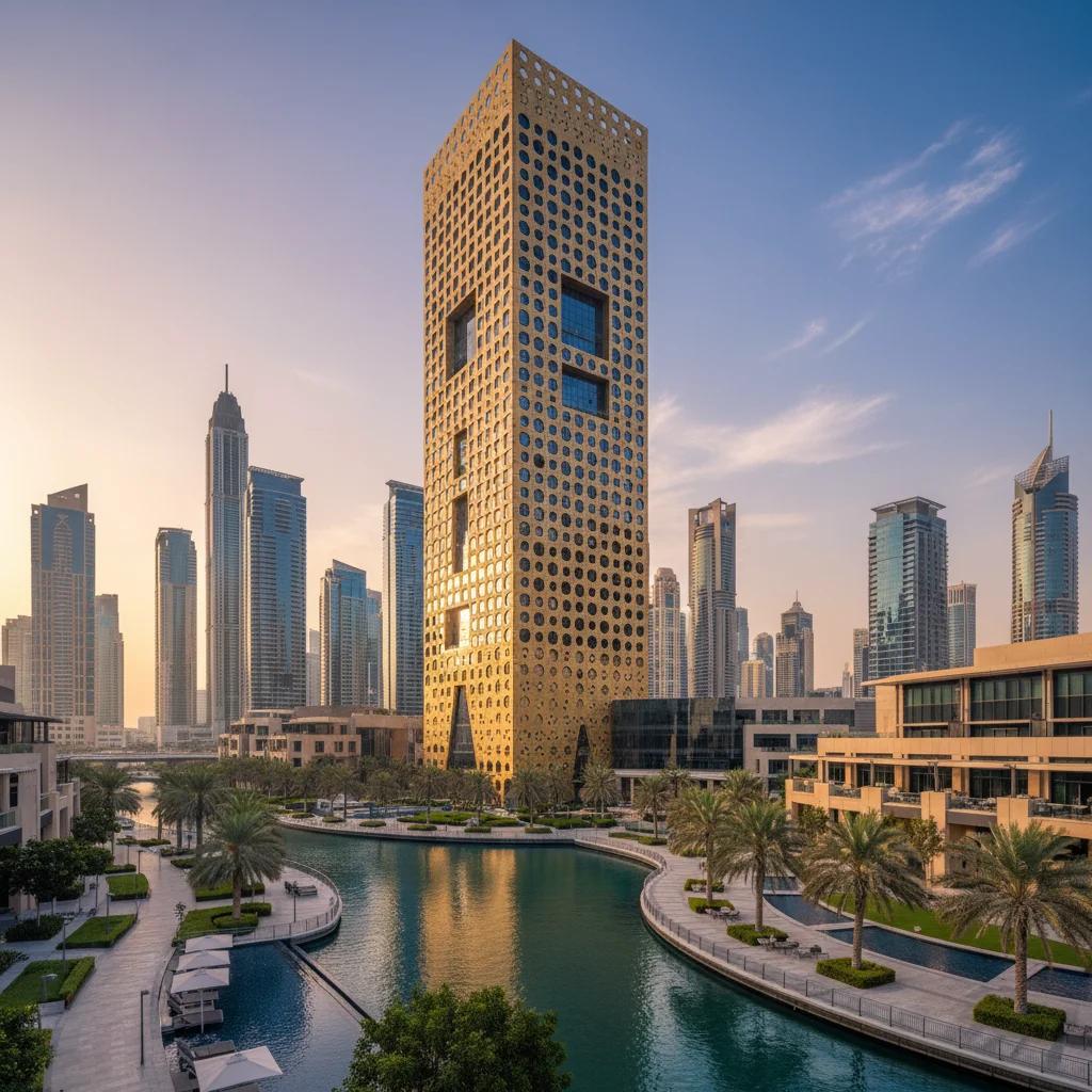 Cheddar Cheese Tower O 14 Tower – Architecturally Unique Dubai Landmark